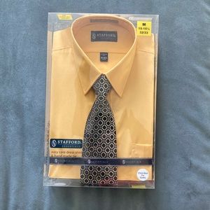 Stafford Essentials dress shirt and tie